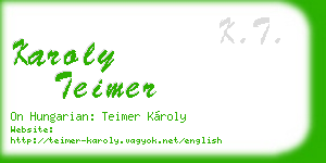 karoly teimer business card